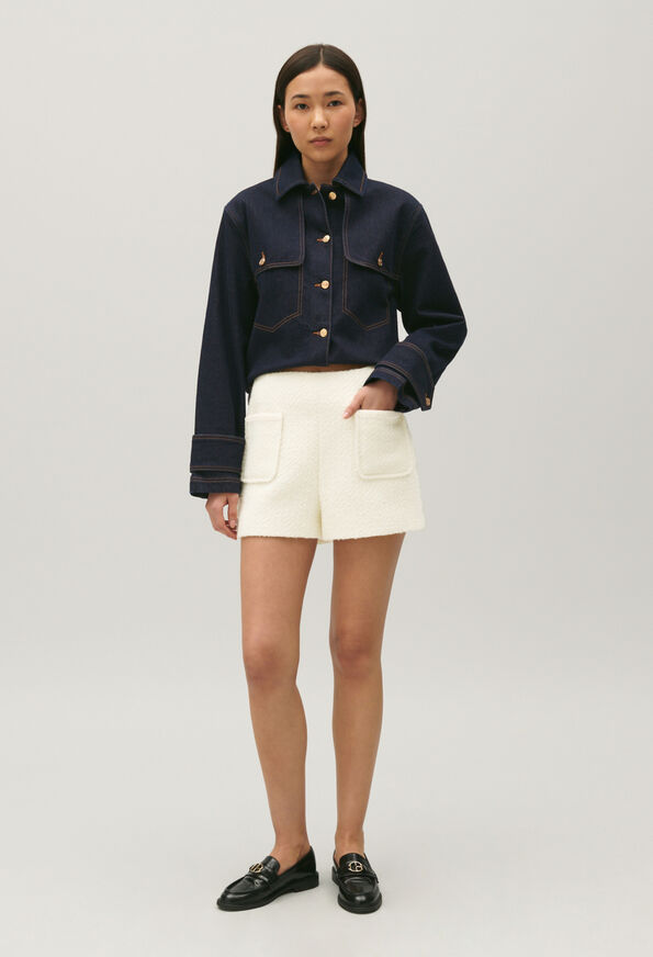 123ELGA : Faldas y pantalones cortos color IVOIRE