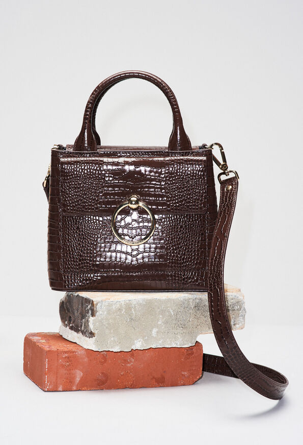 120ANOUCKSMALLREPTILECROCO 120ANOUCKSMALLREPTILECROCO : Les Chaussures & Accessoires couleur CHOCOLAT