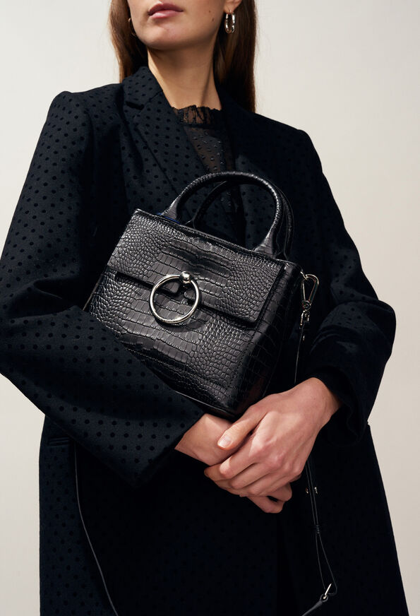 ANOUCK SMALL REPTILE CROCO ANOUCK SMALL REPTILE CROCO : Outlet color Noir