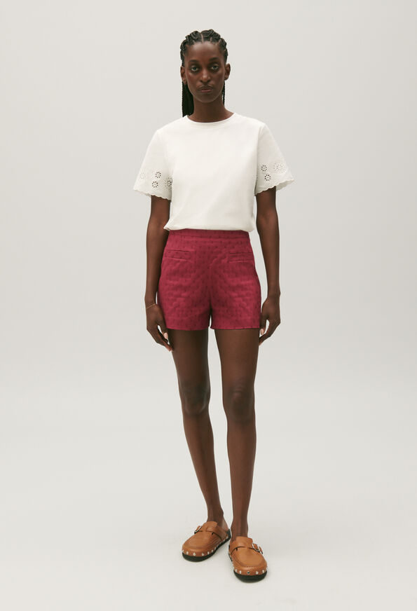 221ERYNECERF : Shorts color FRAMBOISE