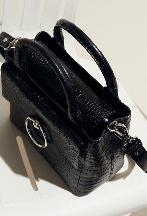 ANOUCK SMALL REPTILE CROCO ANOUCK SMALL REPTILE CROCO : Outlet color Noir