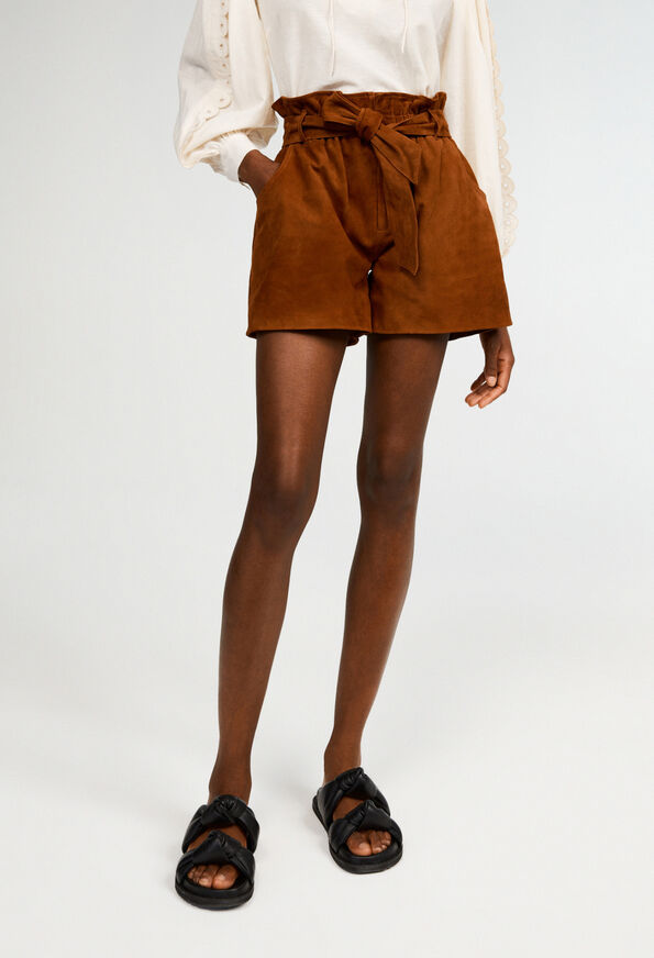 221CUEILLETTE : Shorts color FAUVE
