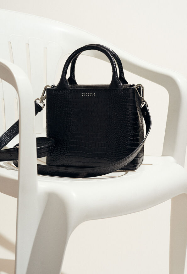 ANOUCK SMALL REPTILE CROCO ANOUCK SMALL REPTILE CROCO : Outlet color Noir