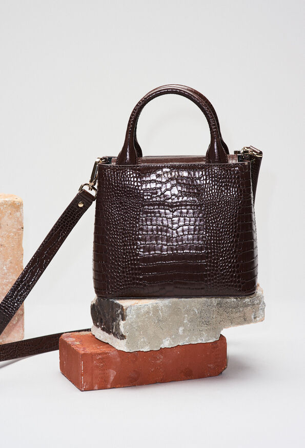 120ANOUCKSMALLREPTILECROCO 120ANOUCKSMALLREPTILECROCO : Les Chaussures & Accessoires couleur CHOCOLAT