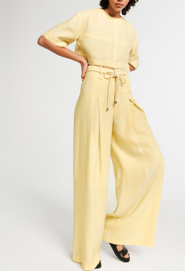 222POLIE 222POLIE : Pantalones y vaqueros color JAUNE PALE