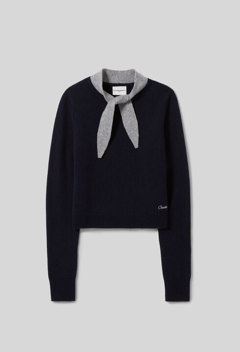 Jersey de cuello vuelto.