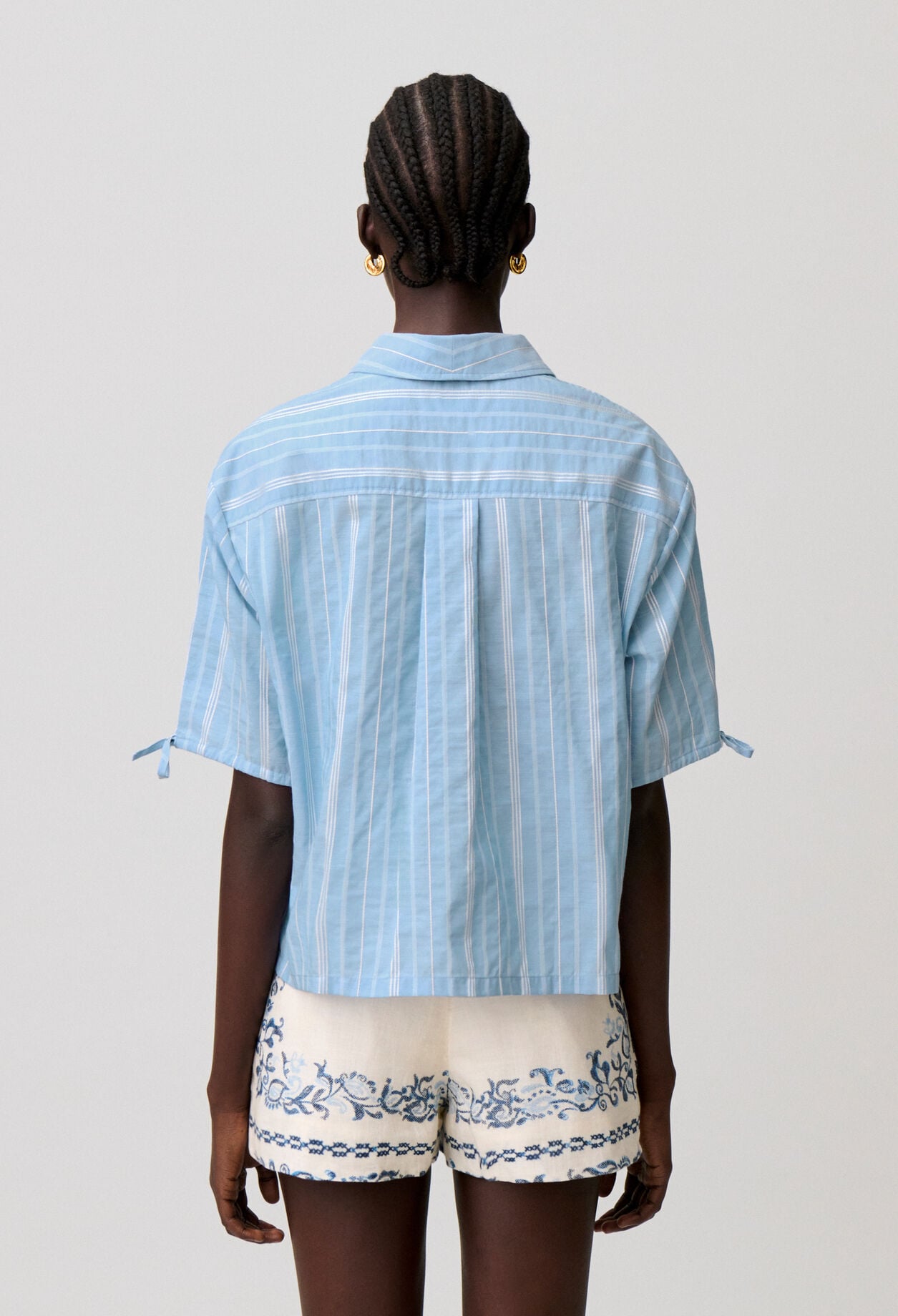 Camisa de rayas cuello Claudine