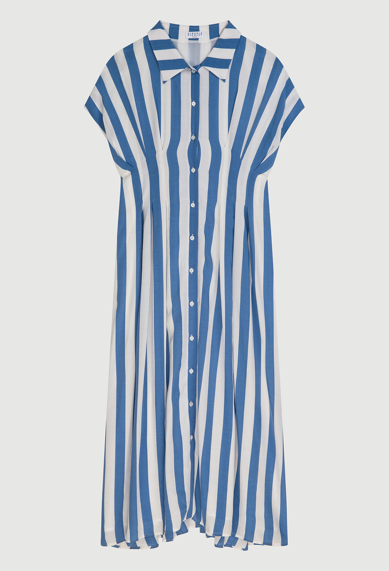 Vestido camisero de rayas