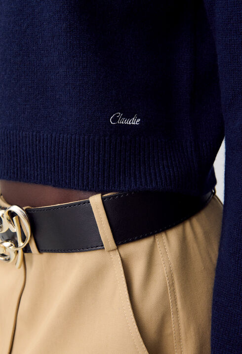 Jersey de cuello vuelto.