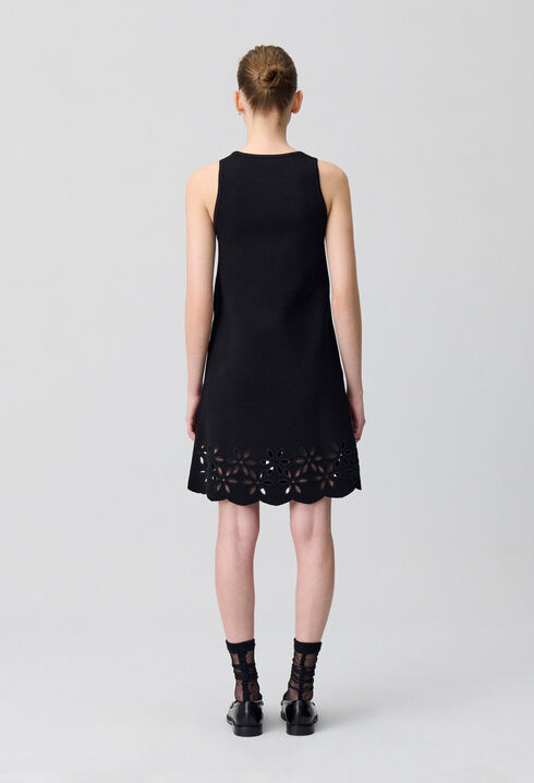 Vestido corto de punto fino