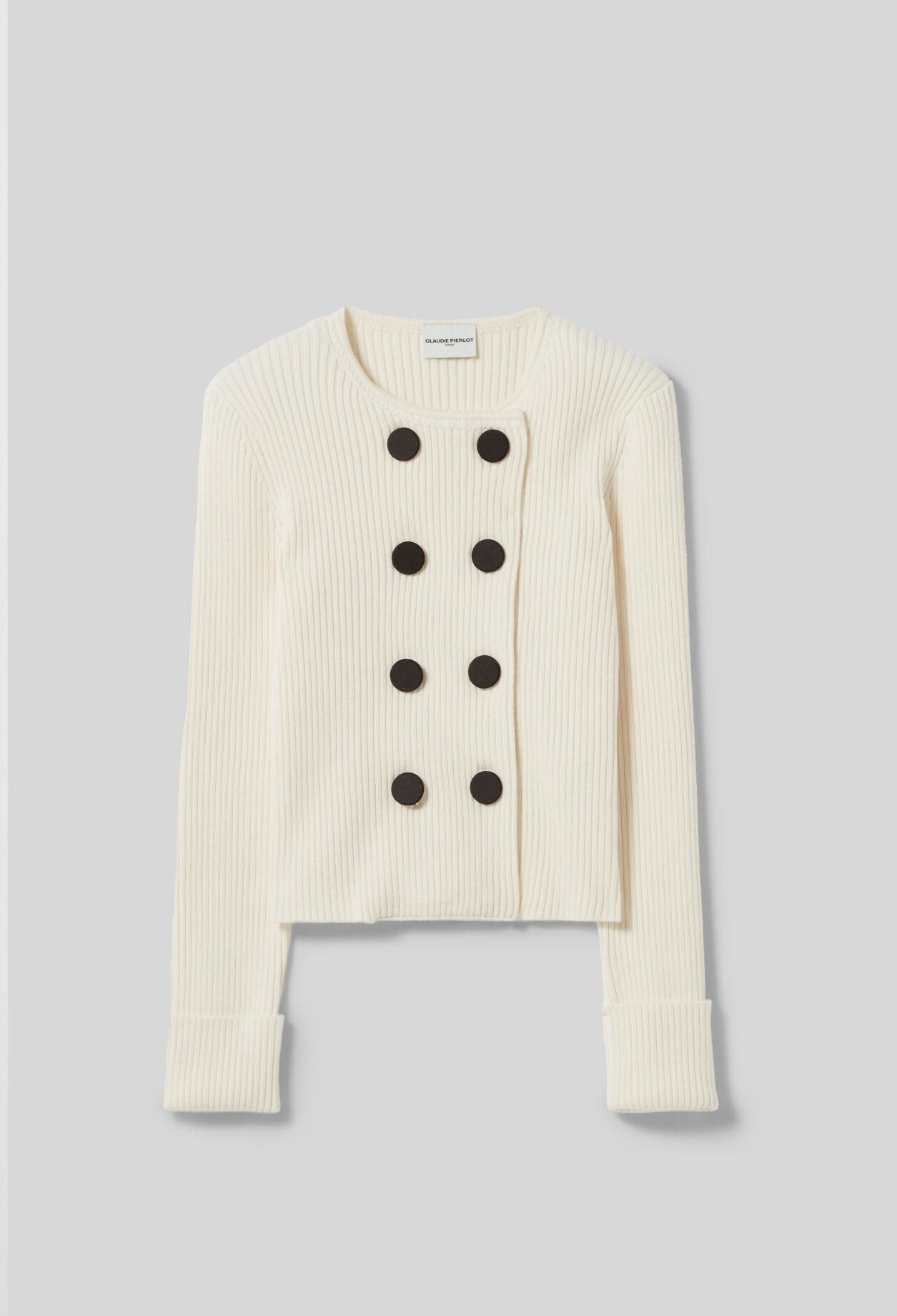 Chaqueta de lana abotonada
