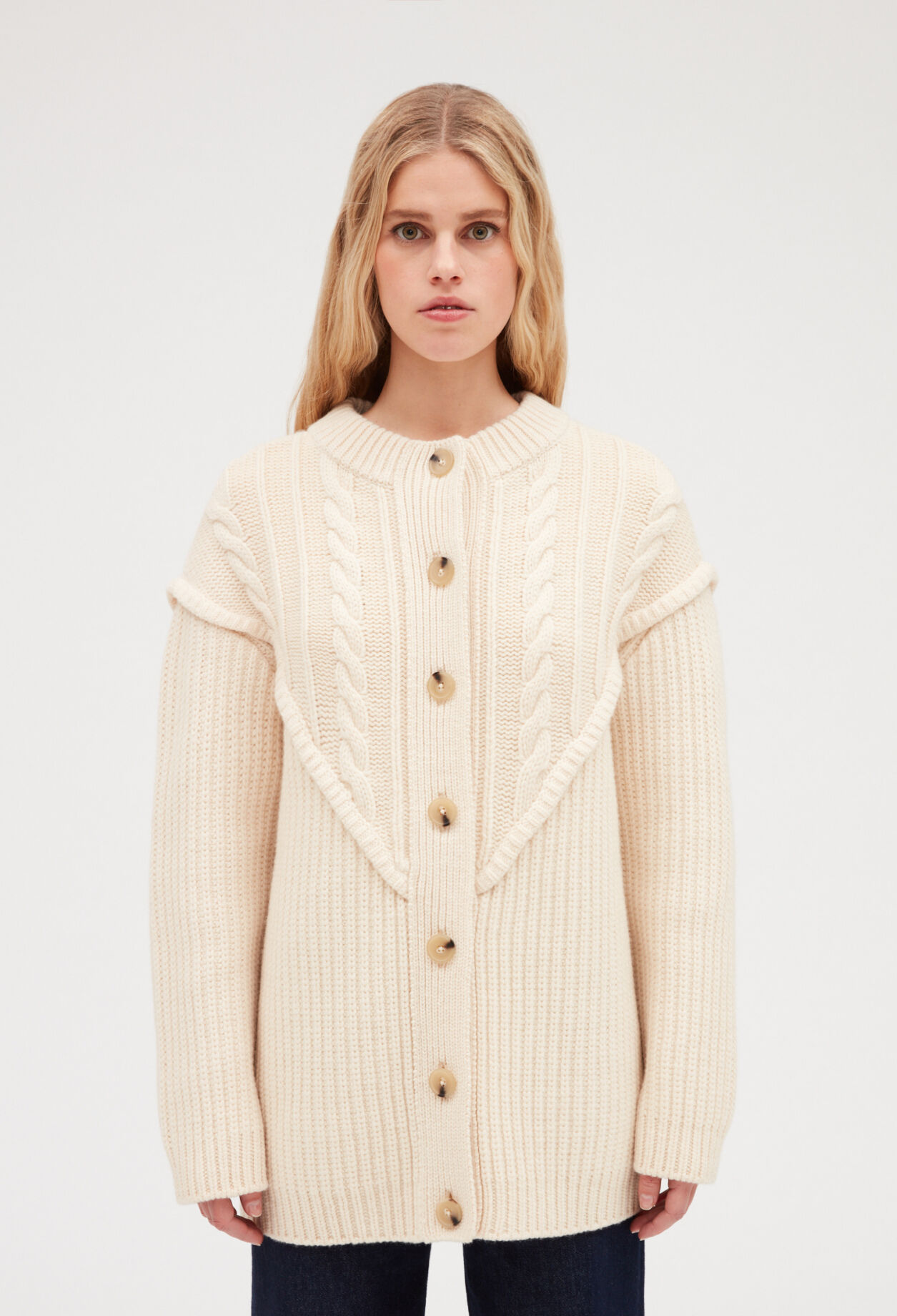 Chaqueta de lana con botones