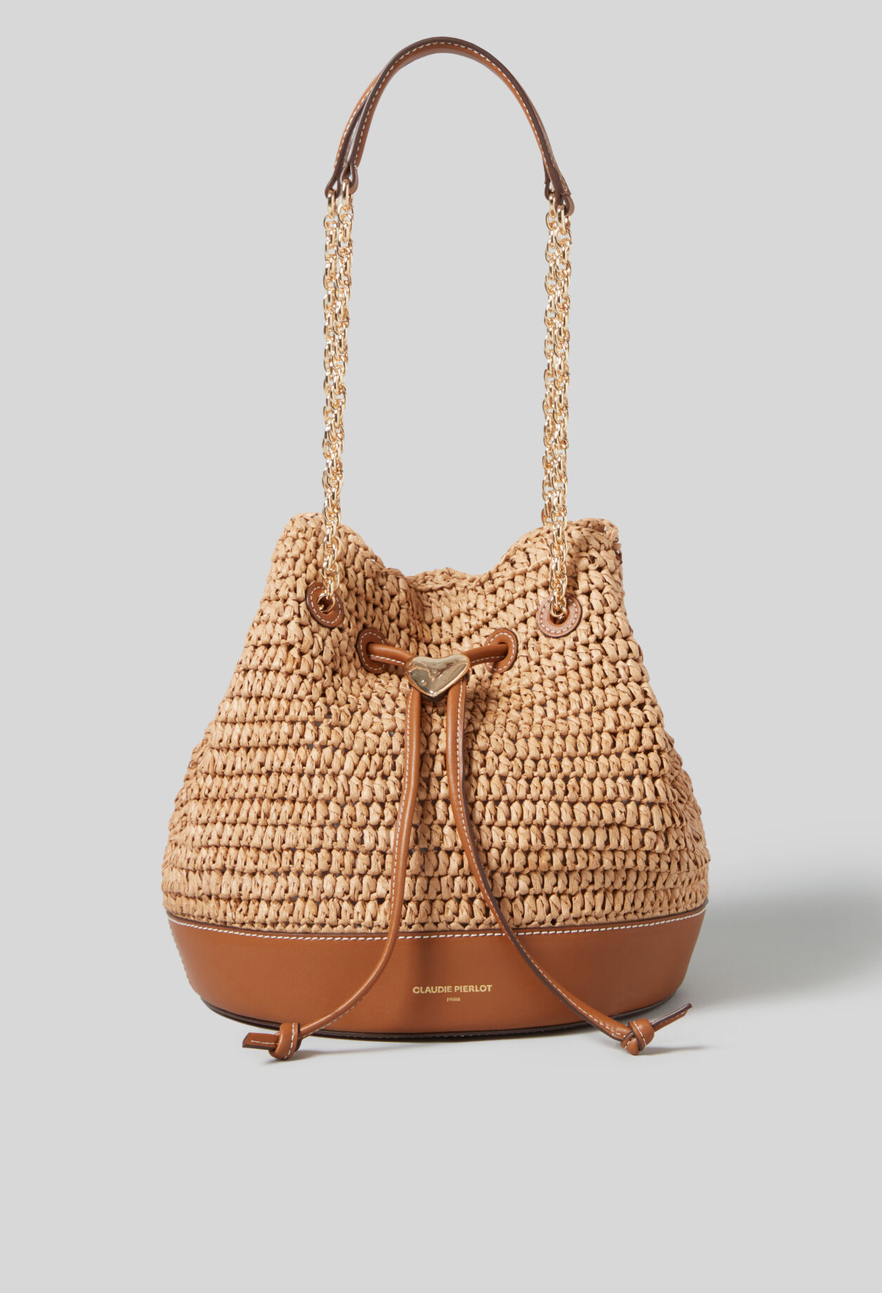 Bolso tipo cesta trenzado
