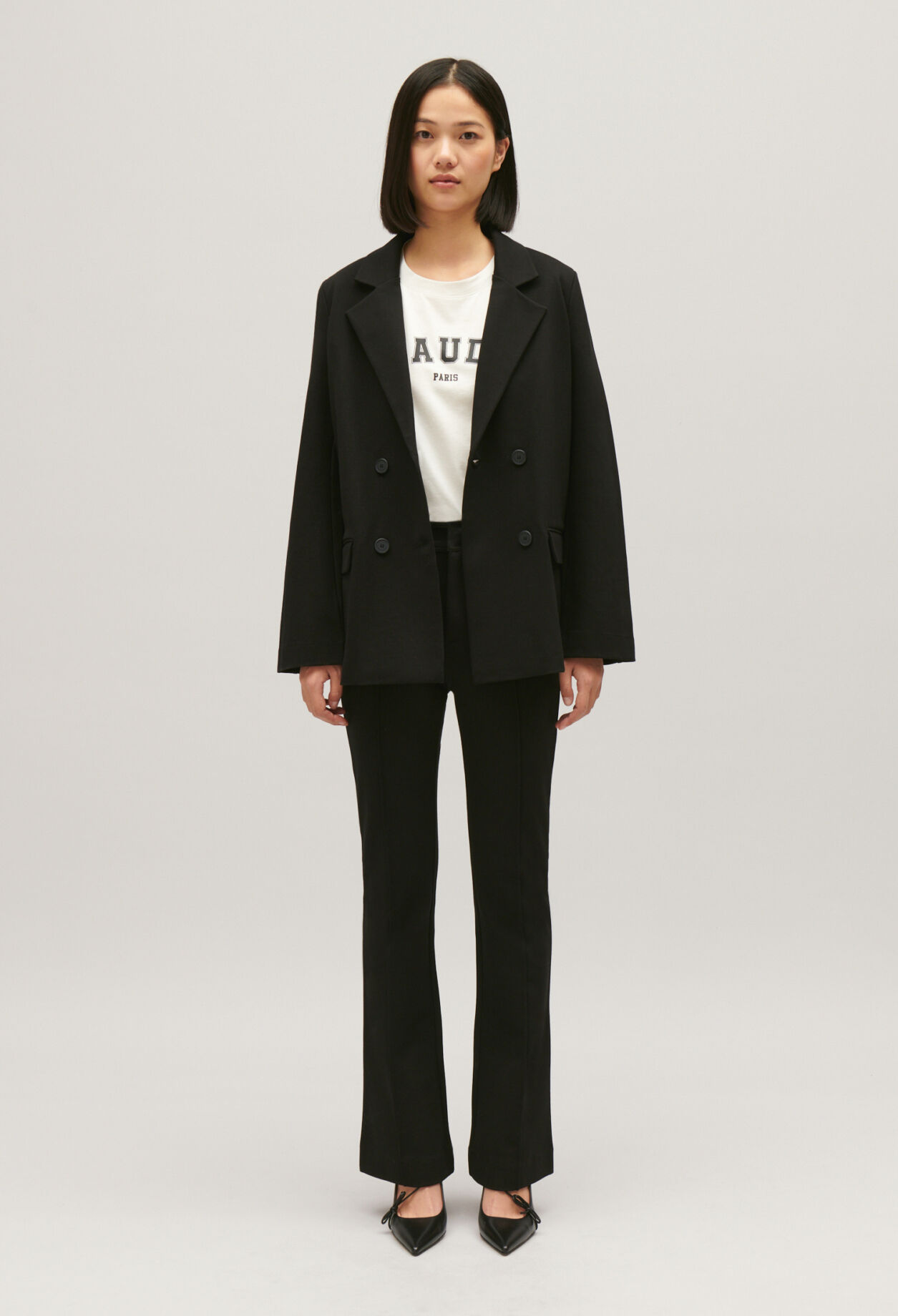 Chaqueta de traje oversize negra