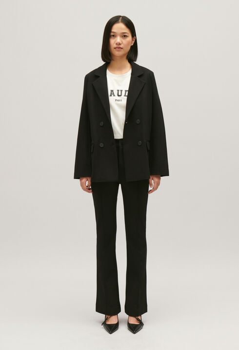 Chaqueta de traje oversize negra
