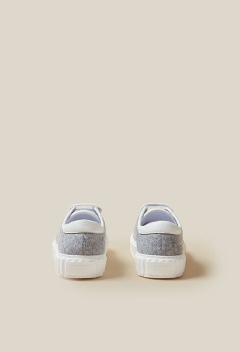 Zapatillas de fieltro gris