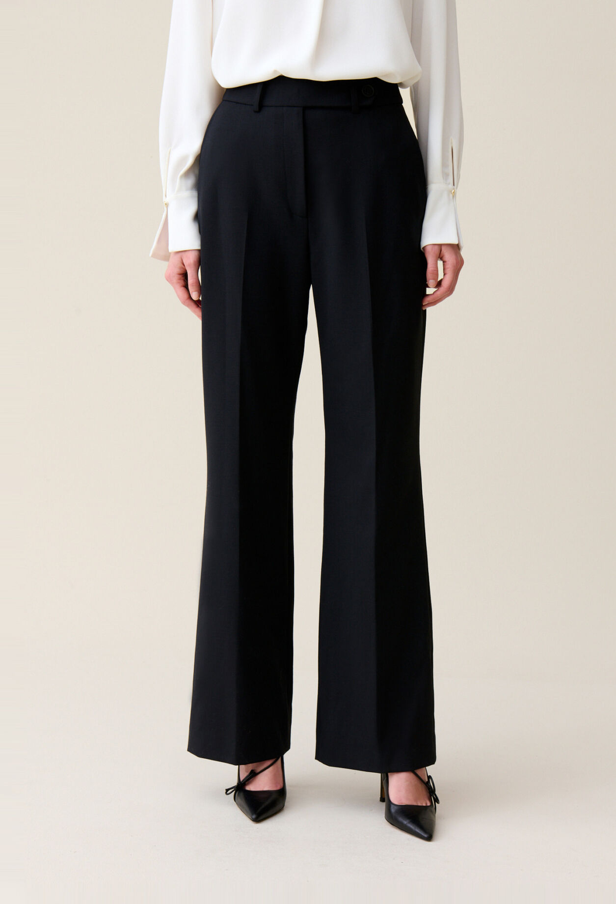 Pantal&oacute;n de traje lana azul marino
