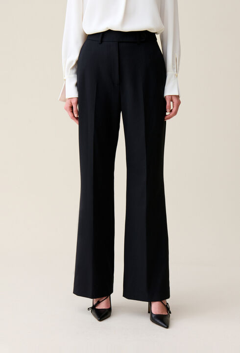 Pantal&oacute;n de traje lana azul marino