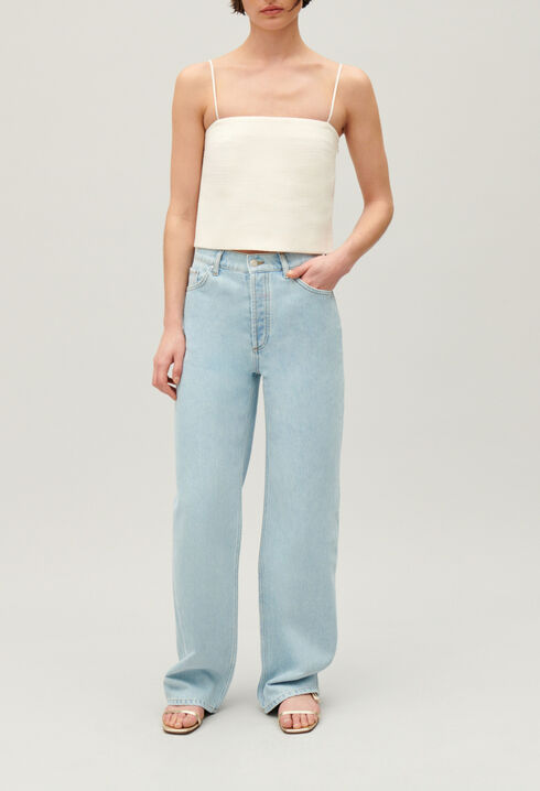 Top corto tweed