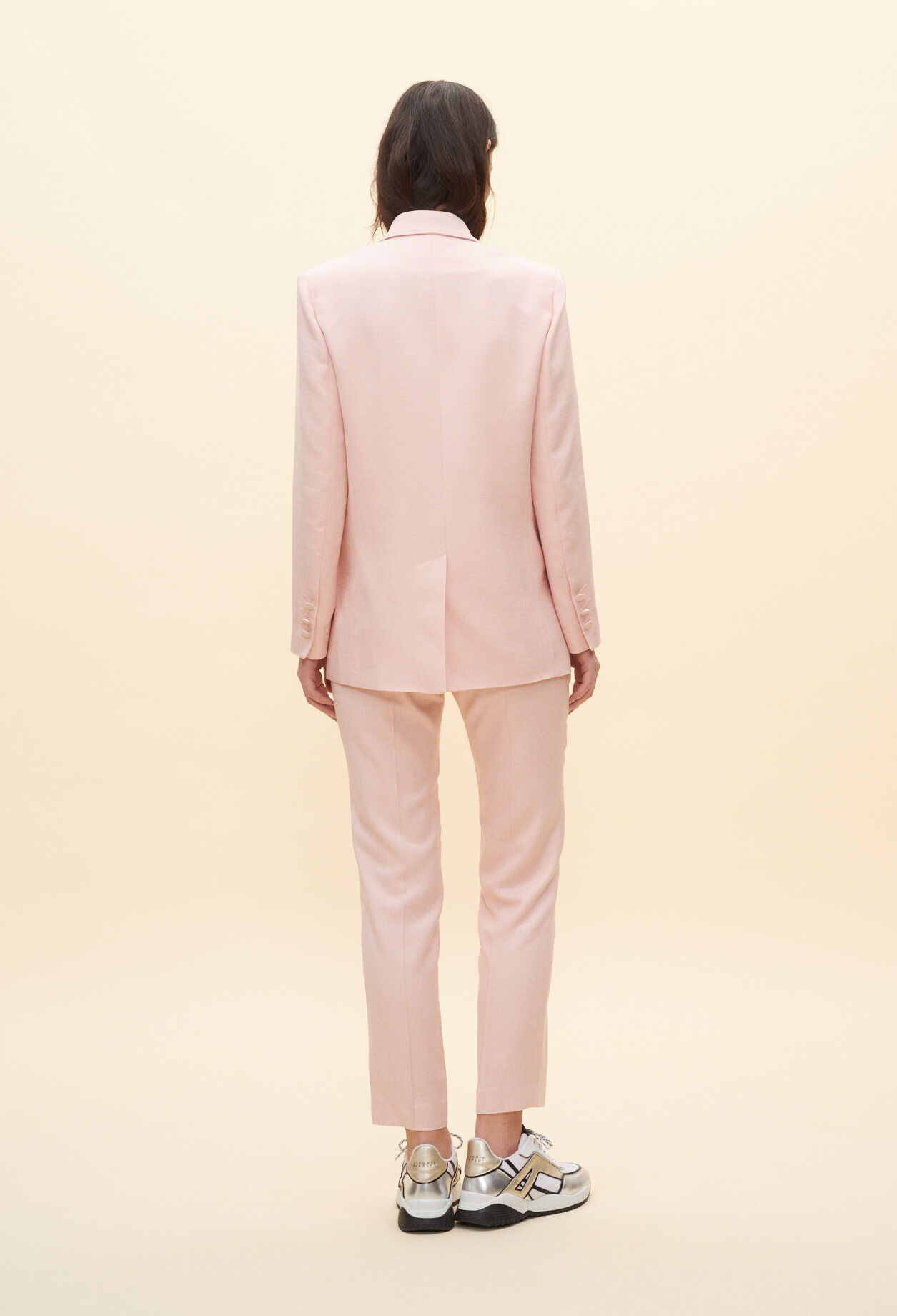 Chaqueta de traje rosa