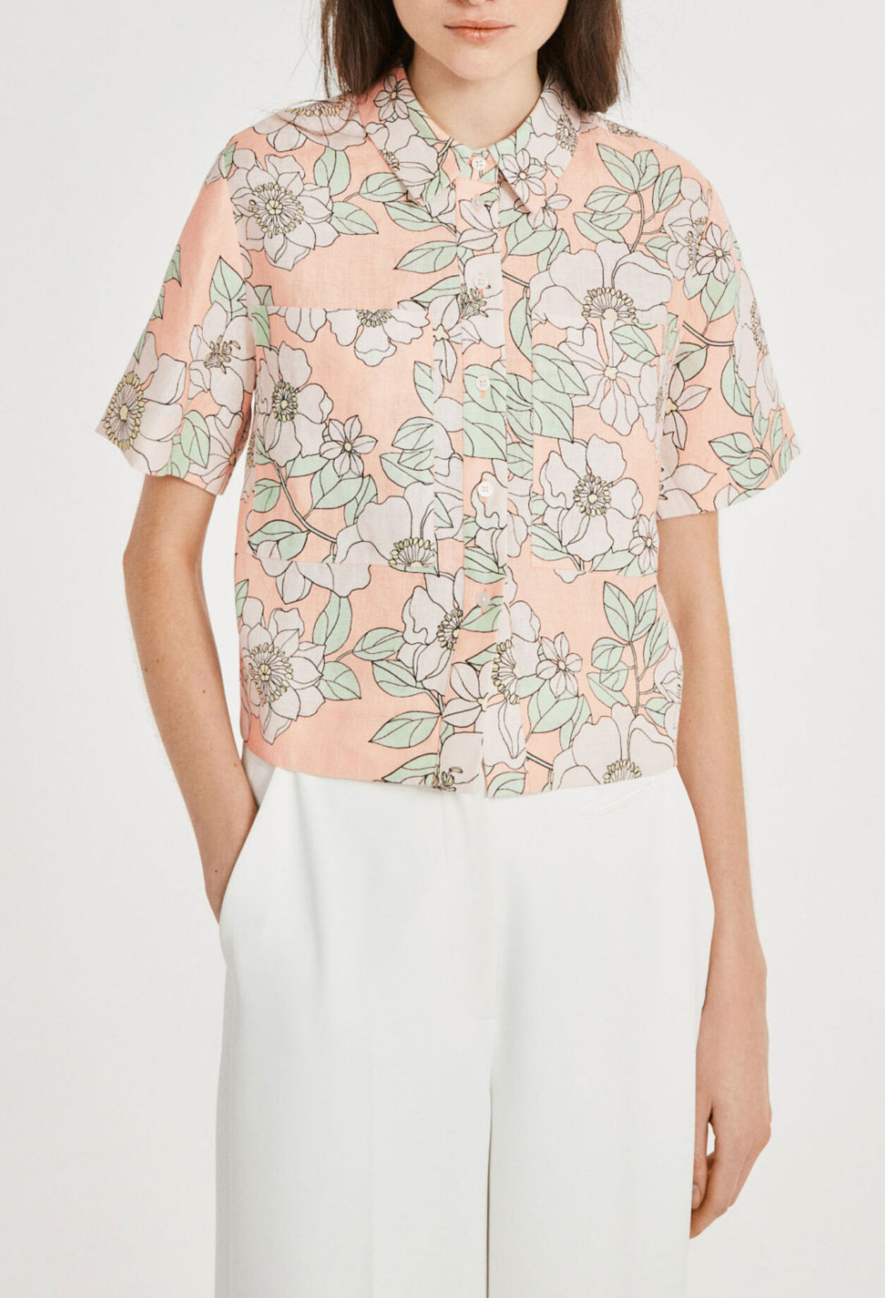 Camisa de manga corta estampada
