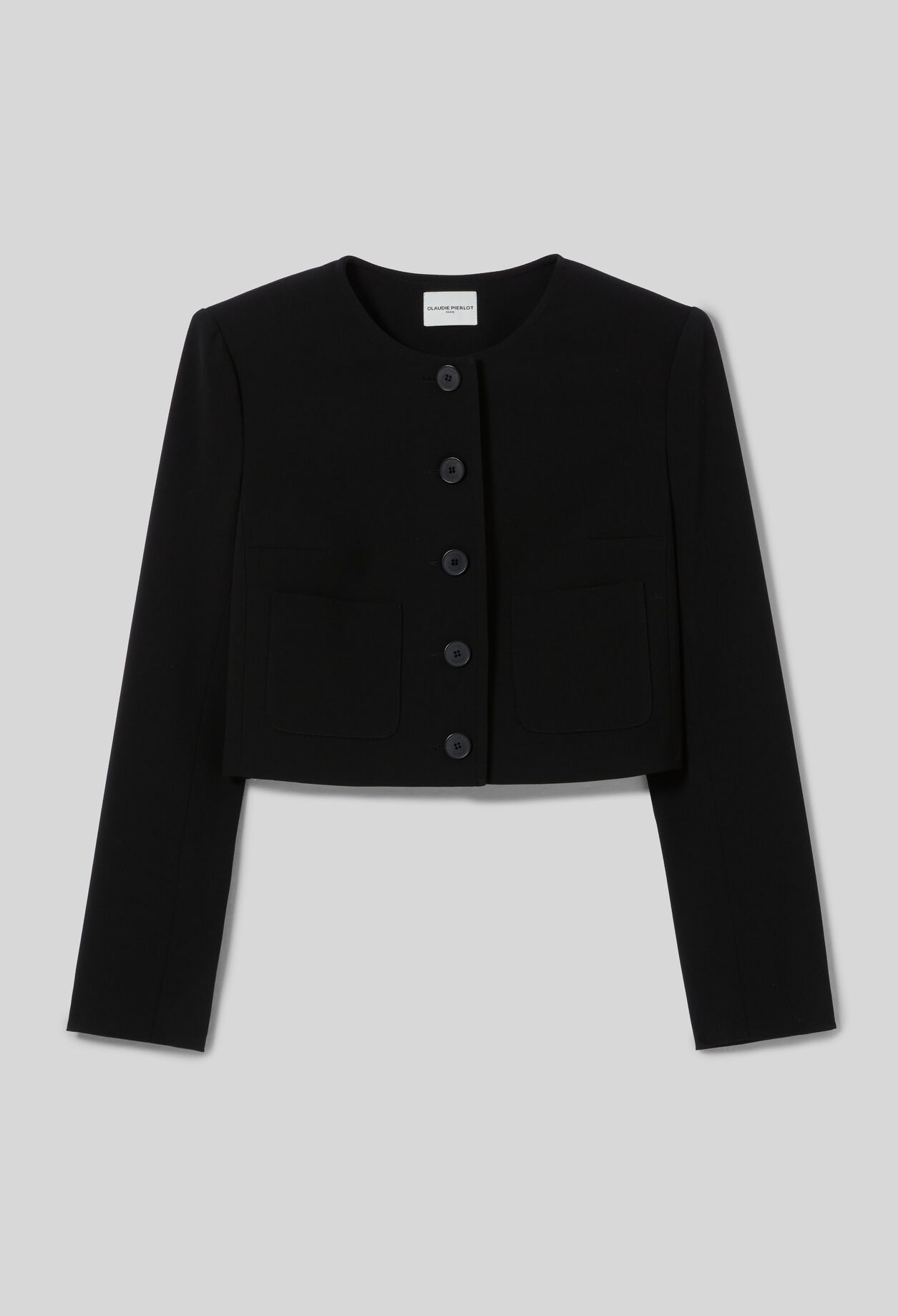 Chaqueta con cuello redondo