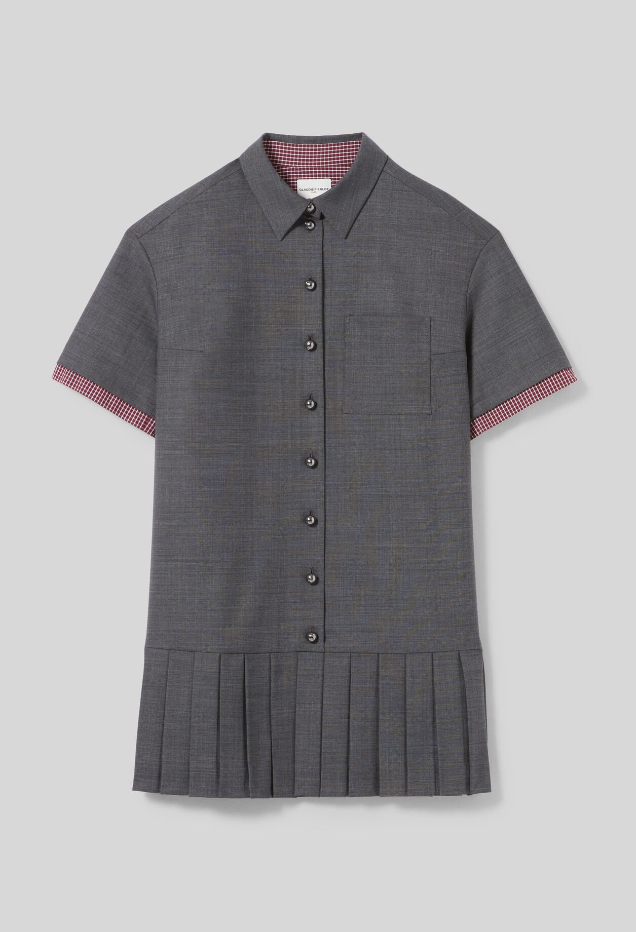 Vestido corto plisado