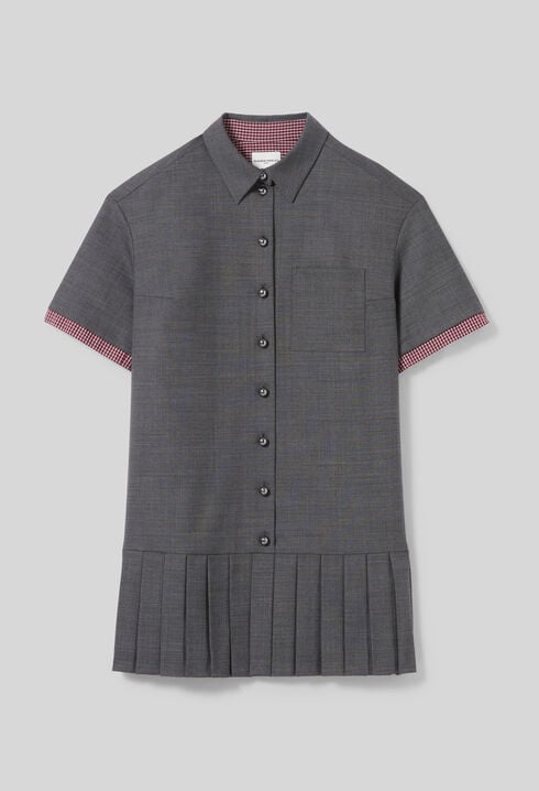 Vestido corto plisado