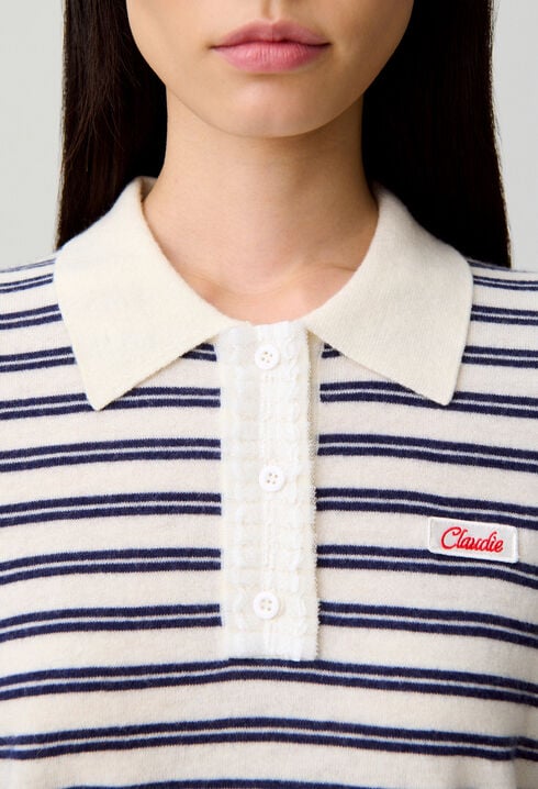 Polo de punto a rayas