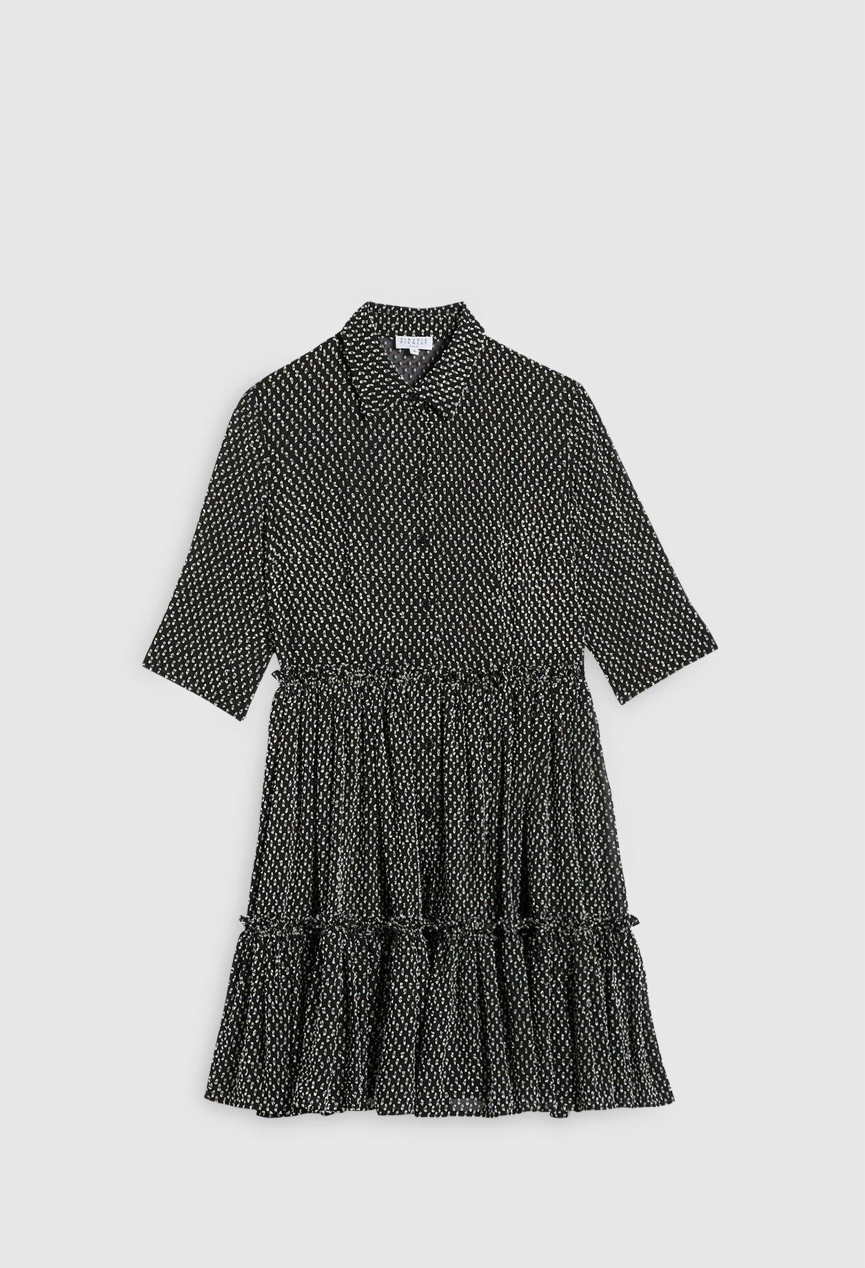 Vestido camisero con volantes