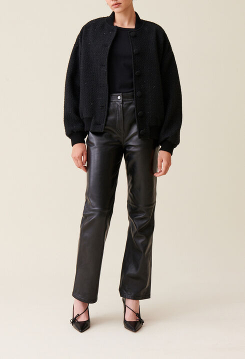 Bomber tweed negro