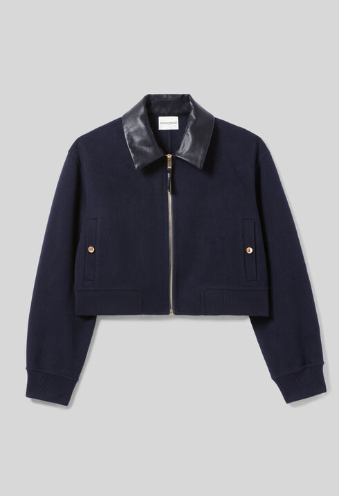 Chaqueta de lana con cuello