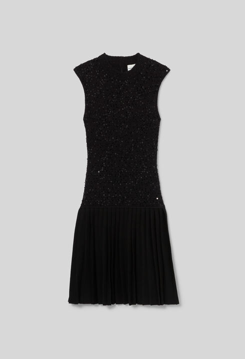 Vestido corto punto lentejuelas