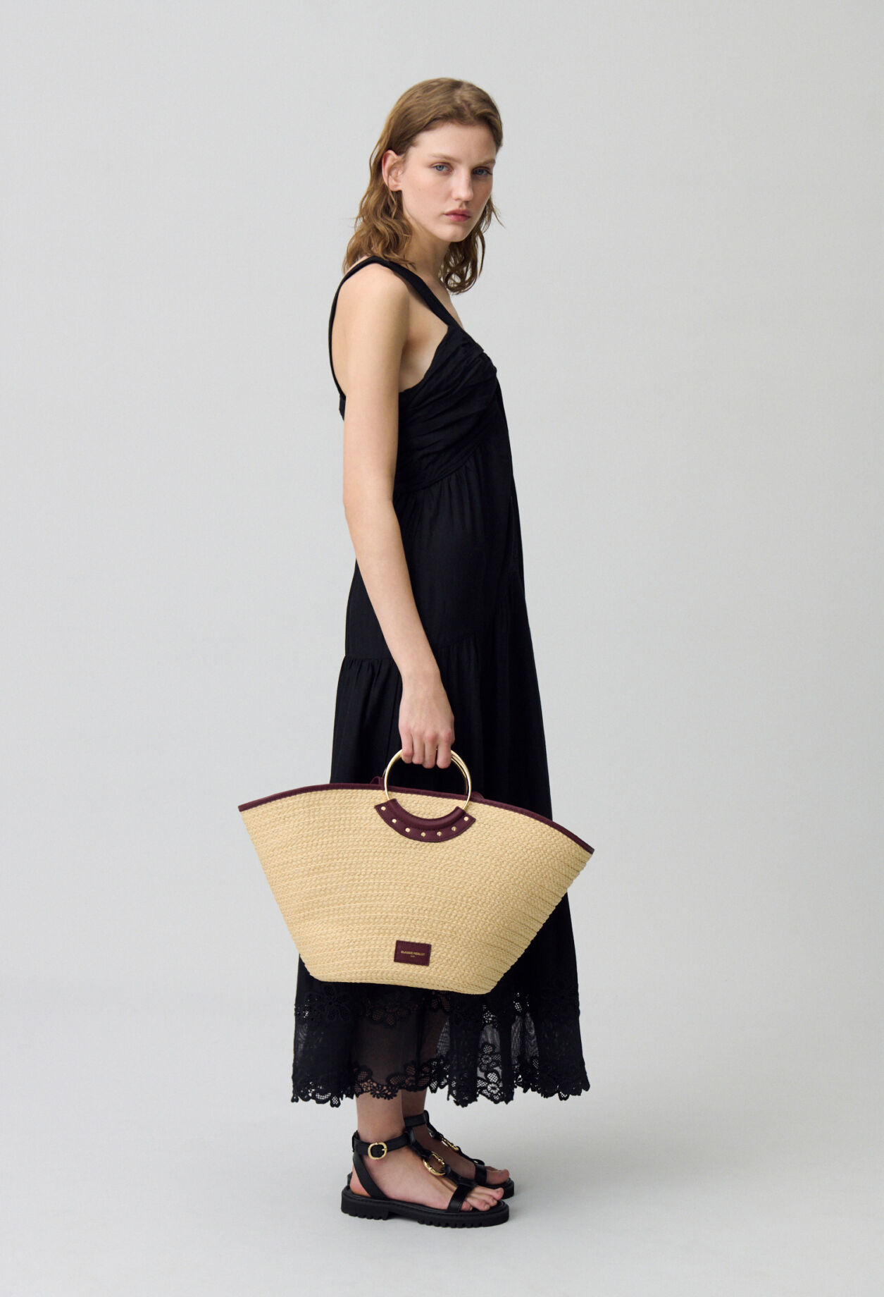 Bolso de rafia con asas trenzadas