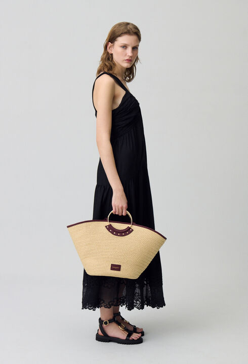 Bolso de rafia con asas trenzadas