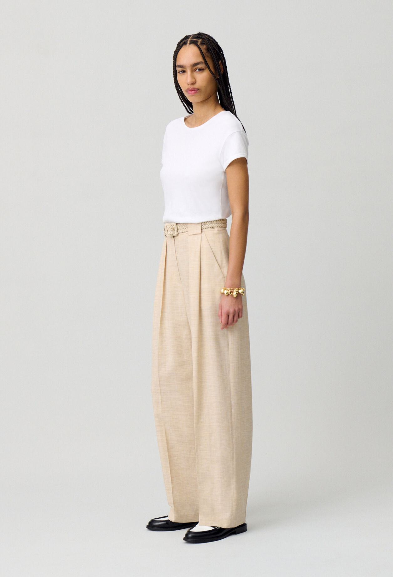 Pantalón ancho de talle alto
