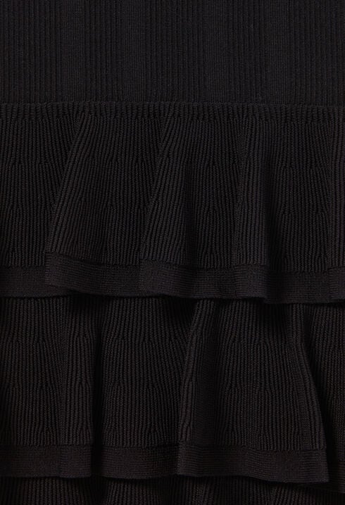 Vestido corto de punto fino