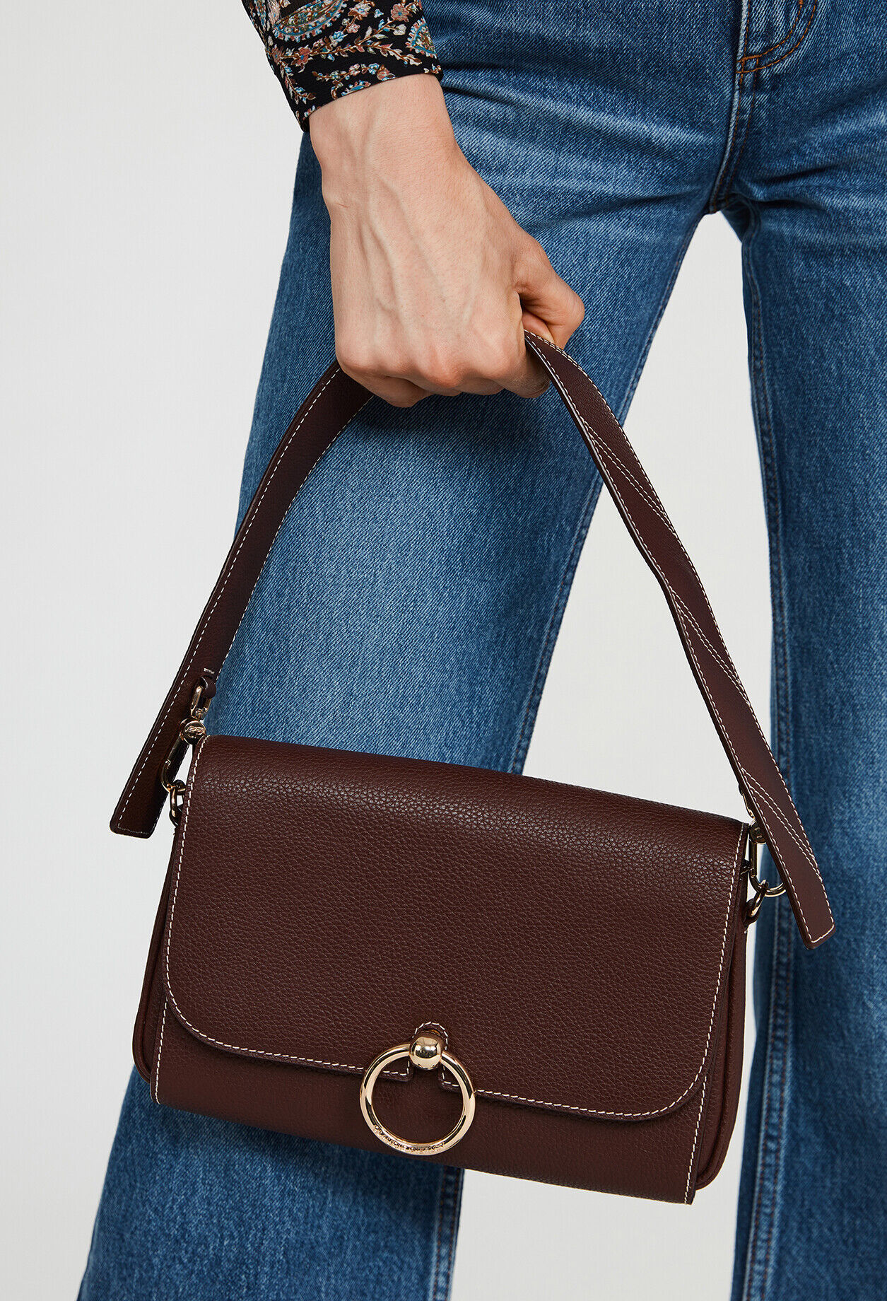 Bolso burdeos hombrocuero