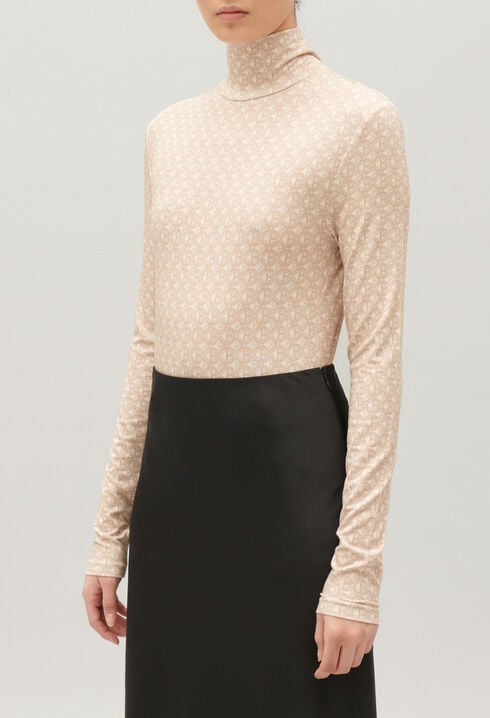 Camiseta interior con estampado beige CP