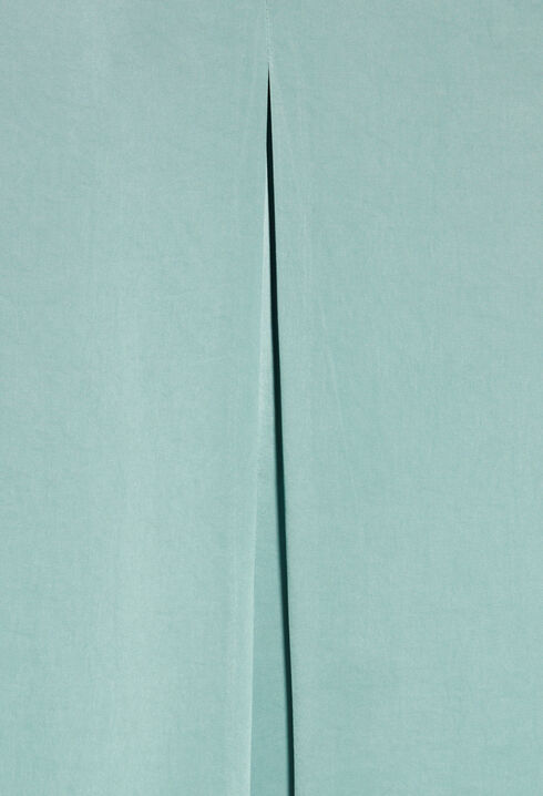 Vestido corto satinado verde agua
