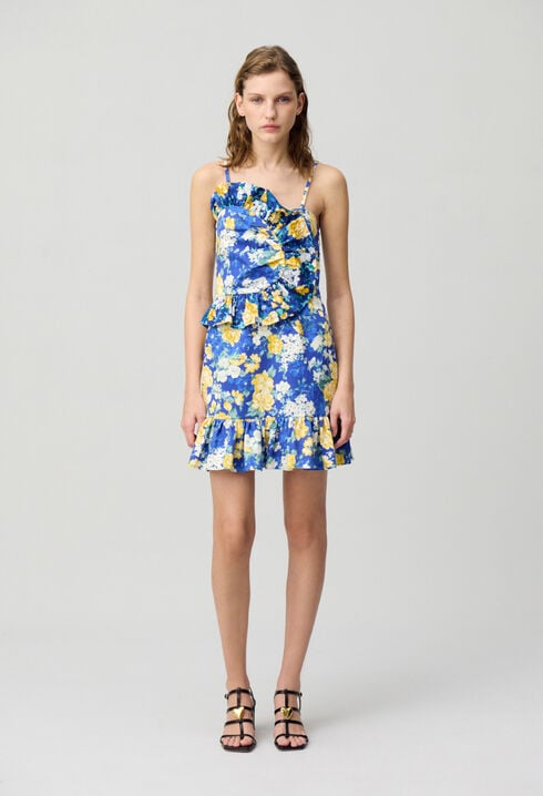 Vestido corto con volantes