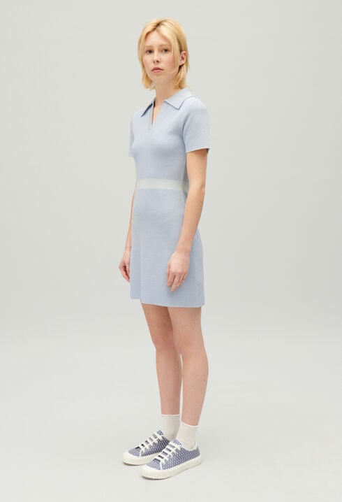 Vestido corto de punto