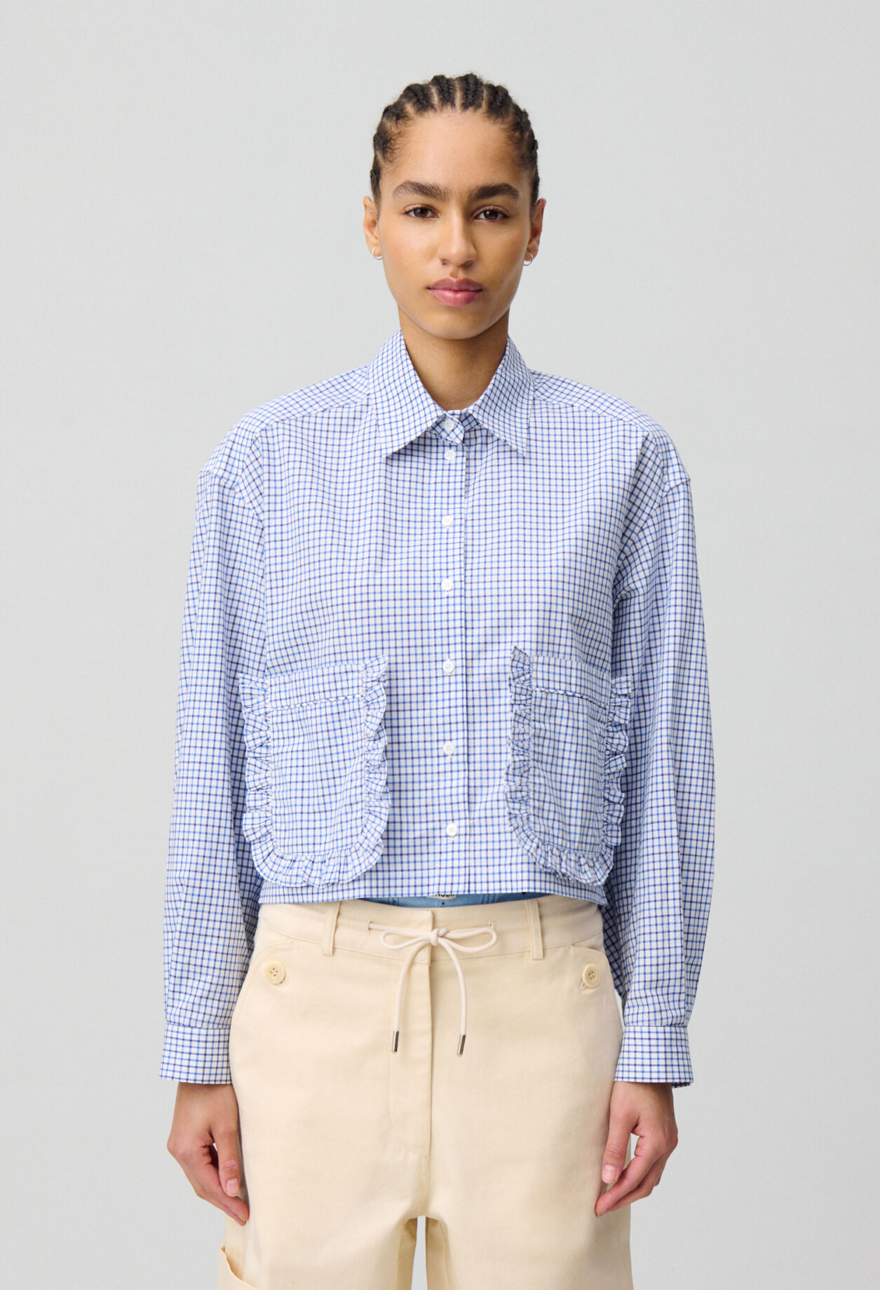 Camisa de cuadros con bolsillos