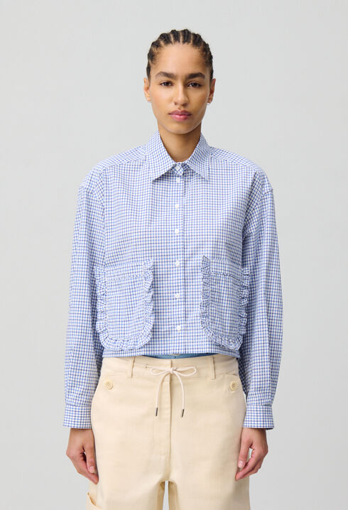 Camisa de cuadros con bolsillos