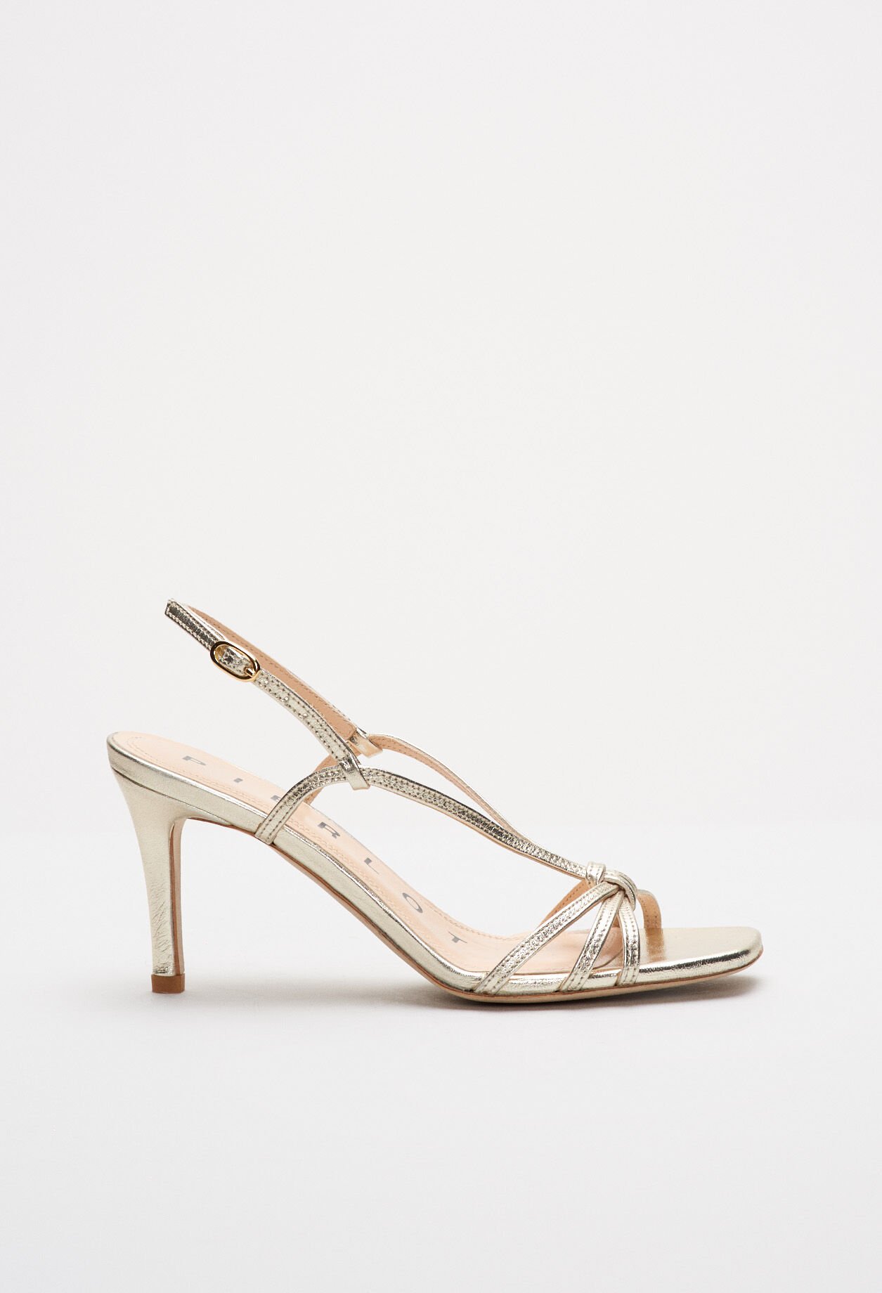Sandalias con tacón metalizadas