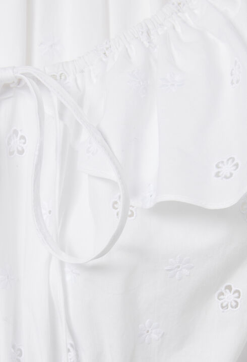 Vestido corto de dos tejidos