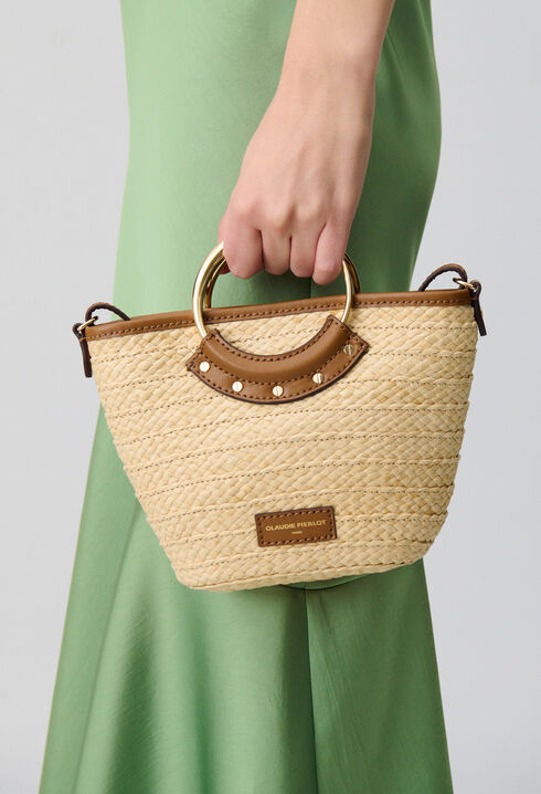 Bolso pequeño mimbre trenzado