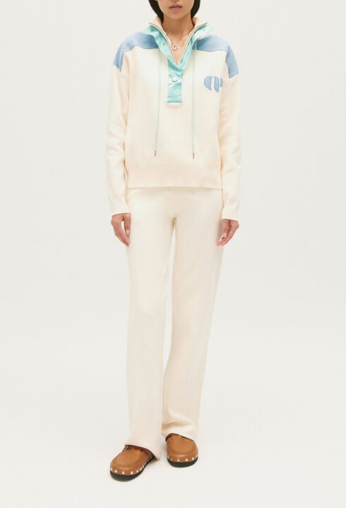 Sudadera Minimum cuello camionero crudo