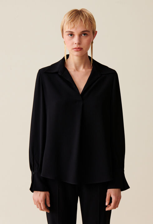 Blusa fluida negra 