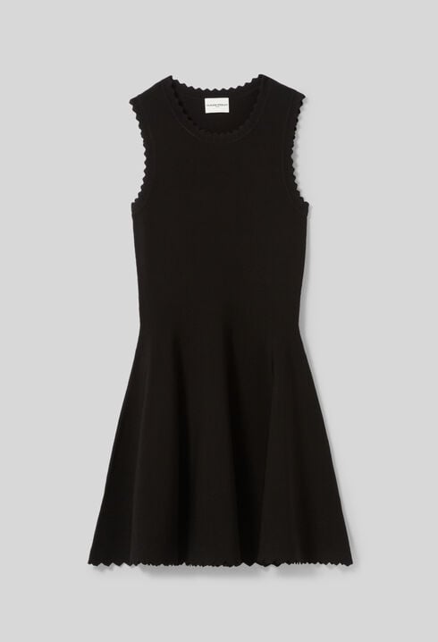 Vestido corto de punto patinadora